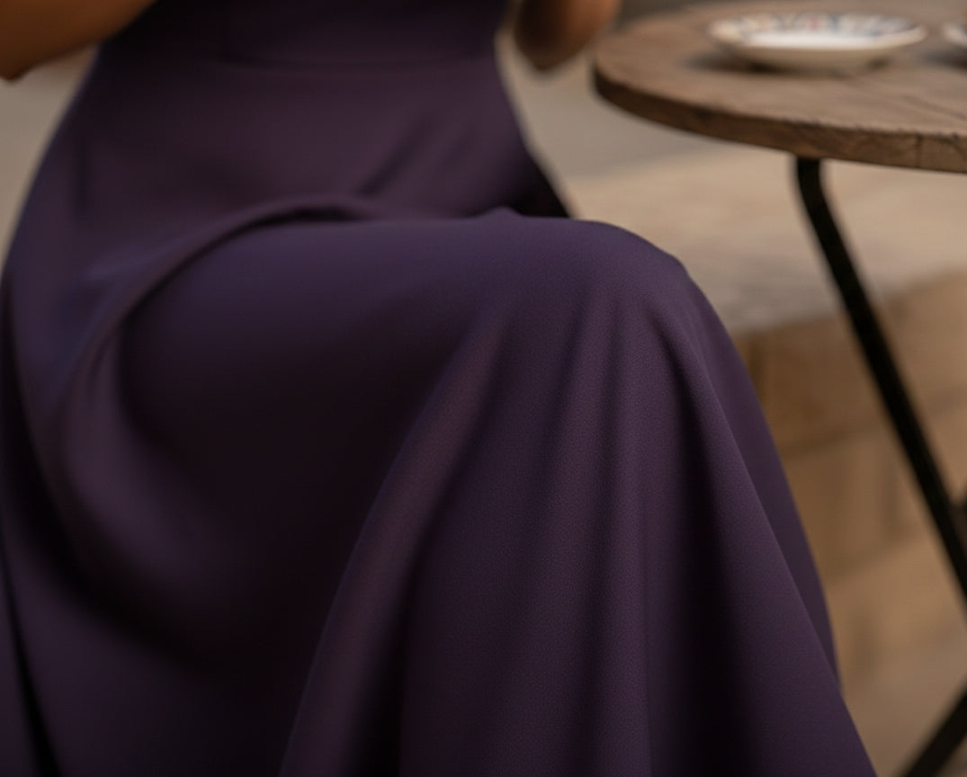 Santorini Twilight Gown – Deep Plum