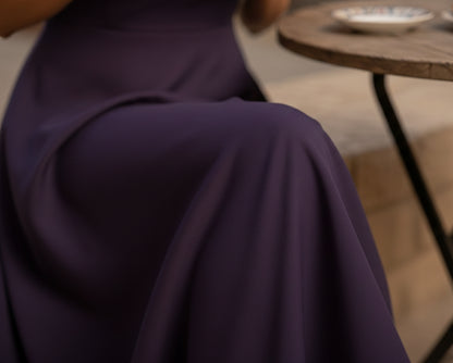 Santorini Twilight Gown – Deep Plum